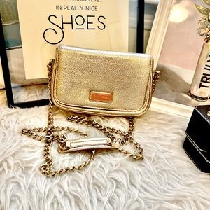 Lily Pulitzer Metallic Gold Chain Crossbody Purse